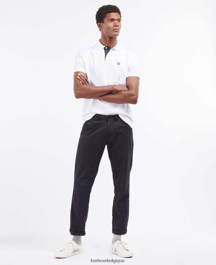 vêtements Barbour polo de la société gris chiné Hommes T2L6ZP611