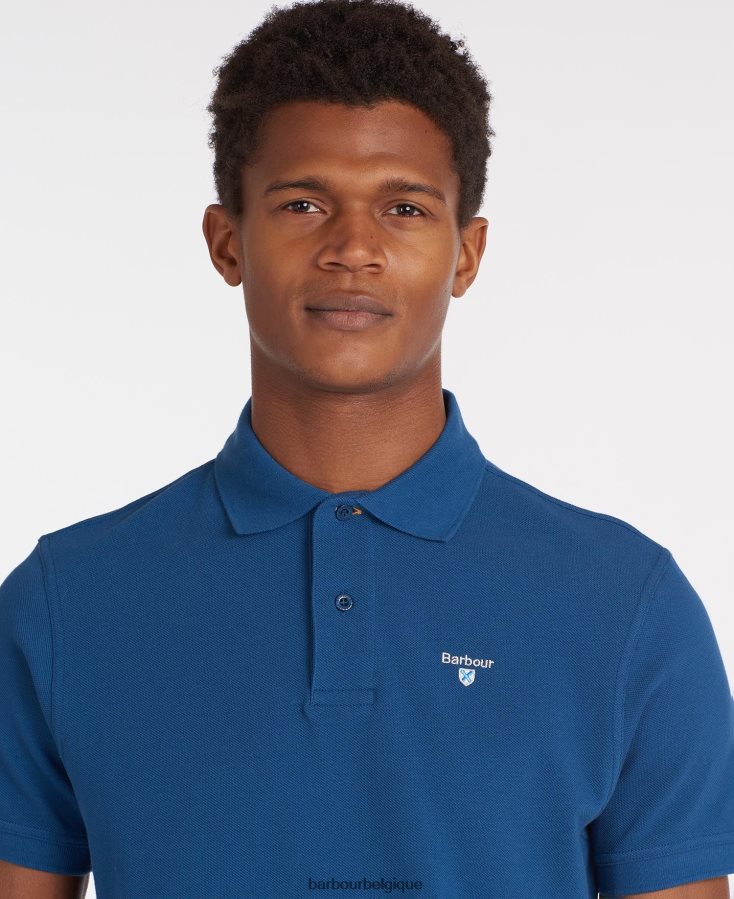 vêtements Barbour polo de sport bleu atlantique Hommes T2L6ZP580