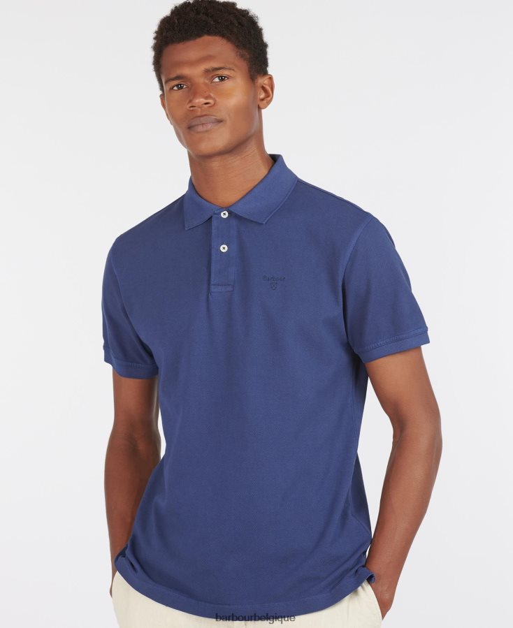 vêtements Barbour polo de sport délavé ciel Hommes T2L6ZP589