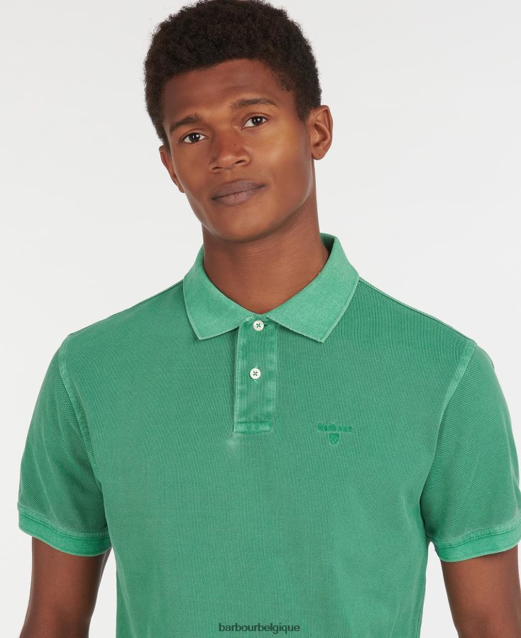 vêtements Barbour polo de sport délavé ciel Hommes T2L6ZP592