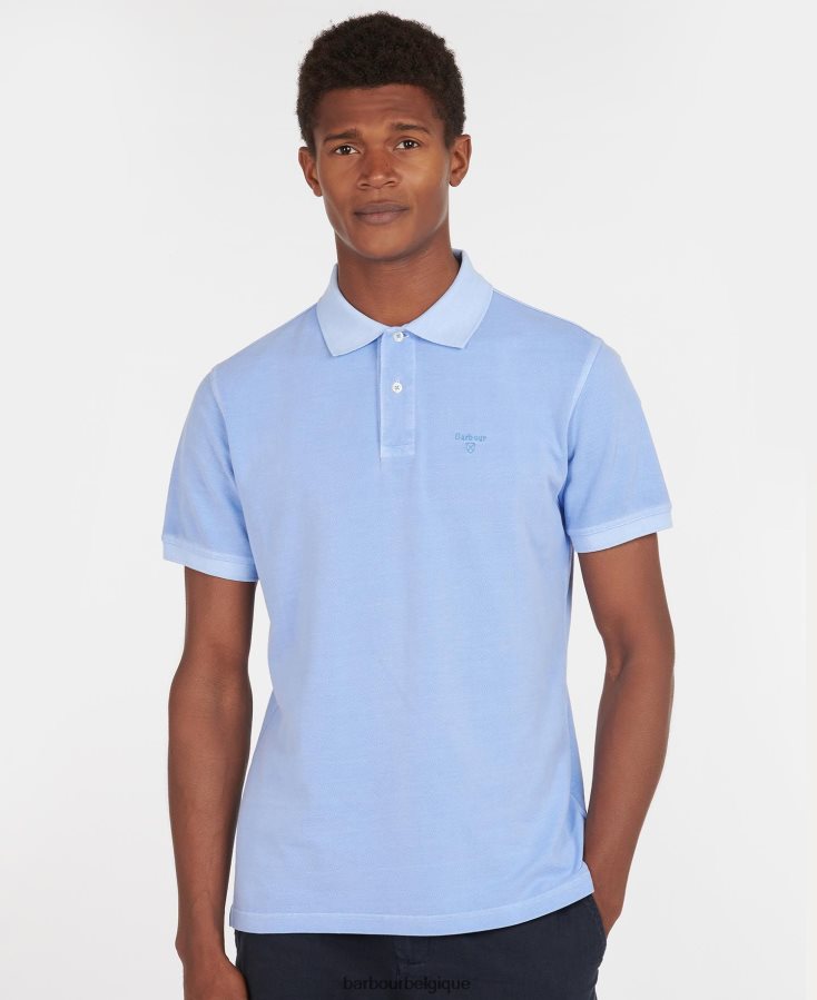 vêtements Barbour polo de sport délavé ciel Hommes T2L6ZP595