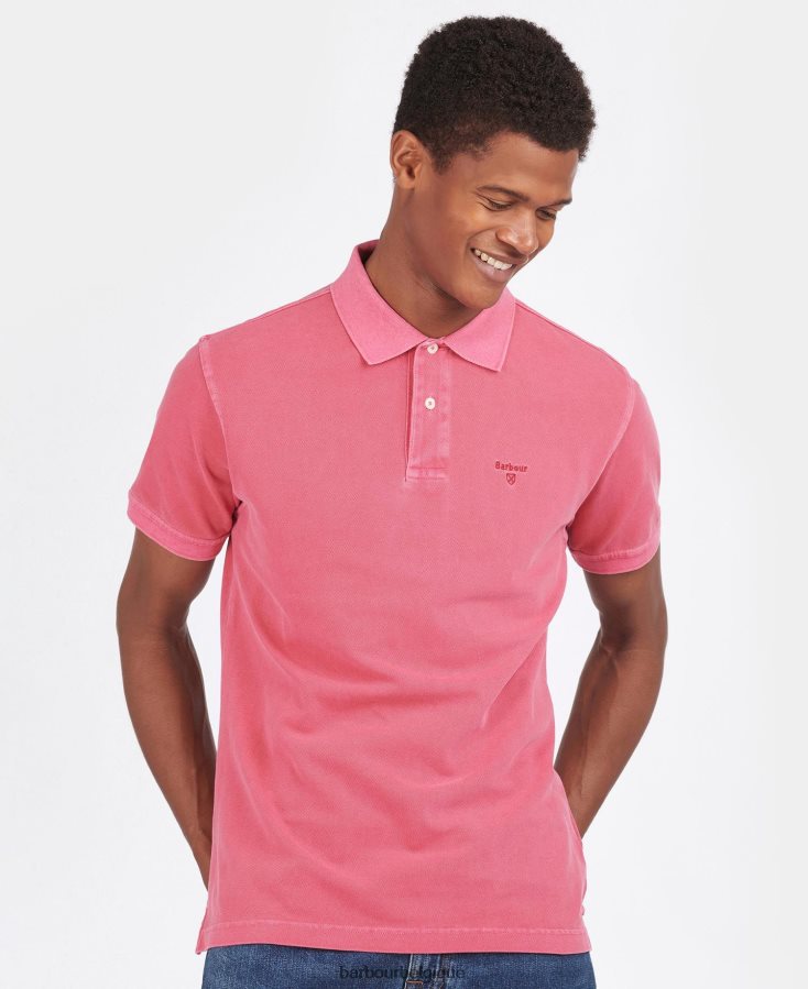 vêtements Barbour polo de sport délavé ciel Hommes T2L6ZP609