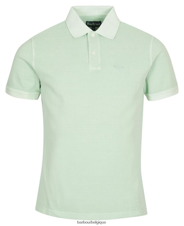 vêtements Barbour polo de sport délavé menthe poussiéreuse Hommes T2L6ZP629