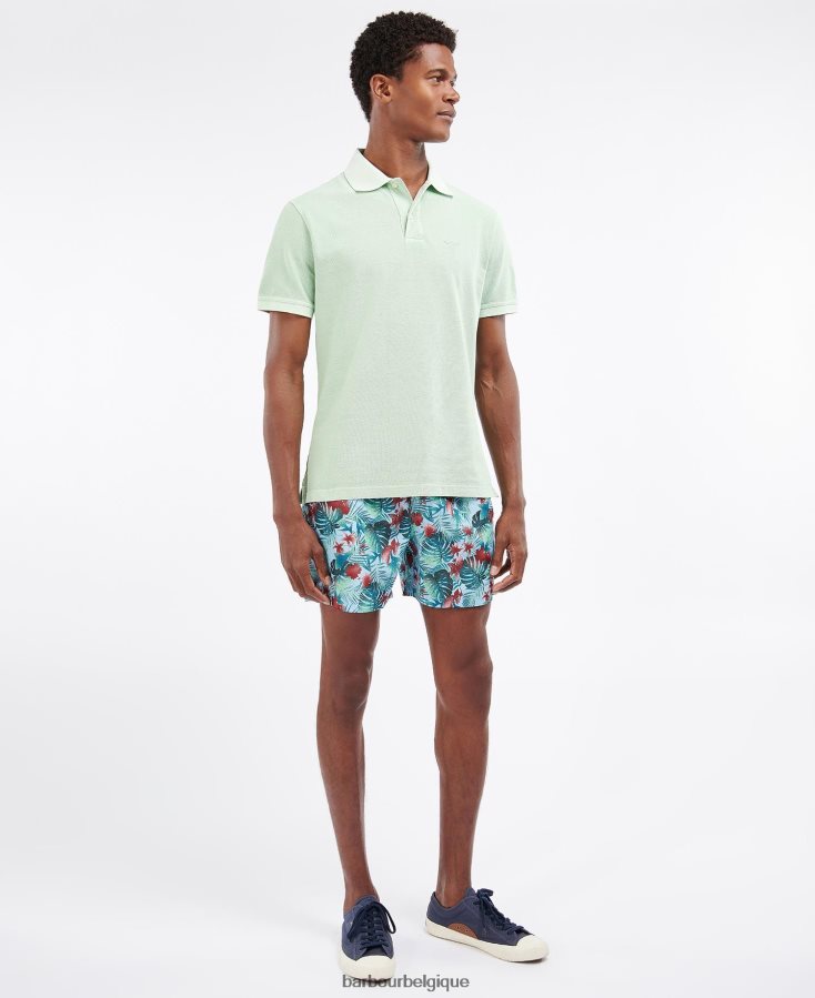 vêtements Barbour polo de sport délavé menthe poussiéreuse Hommes T2L6ZP629