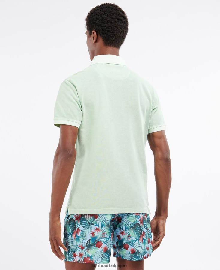 vêtements Barbour polo de sport délavé menthe poussiéreuse Hommes T2L6ZP629