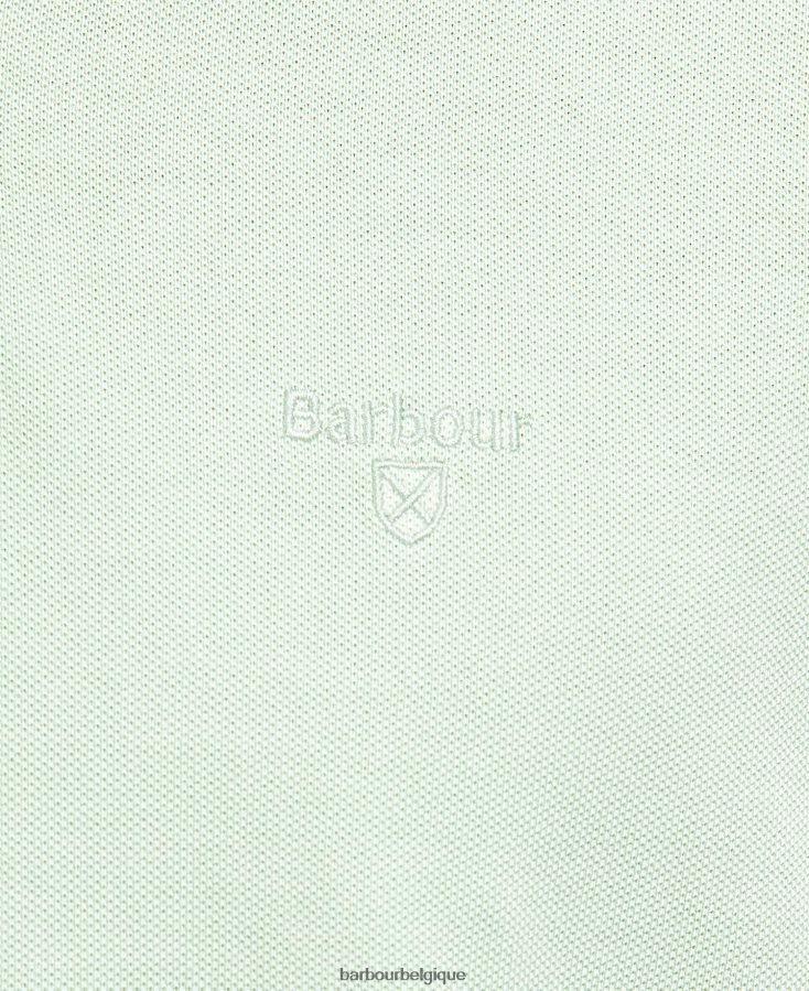 vêtements Barbour polo de sport délavé menthe poussiéreuse Hommes T2L6ZP629