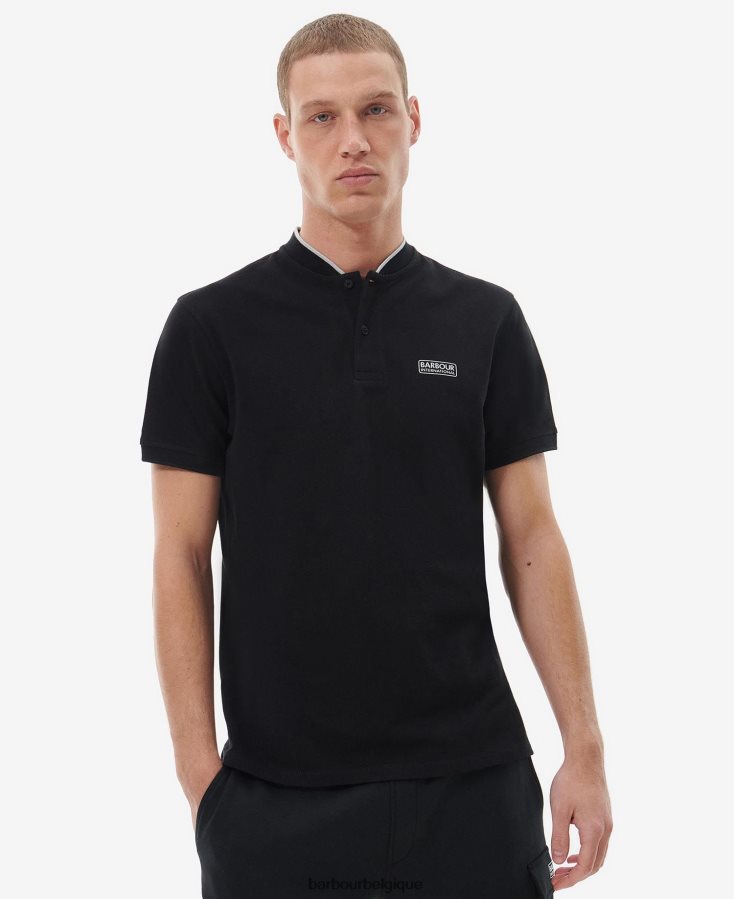 vêtements Barbour polo de sport lewis noir classique Hommes T2L6ZP675