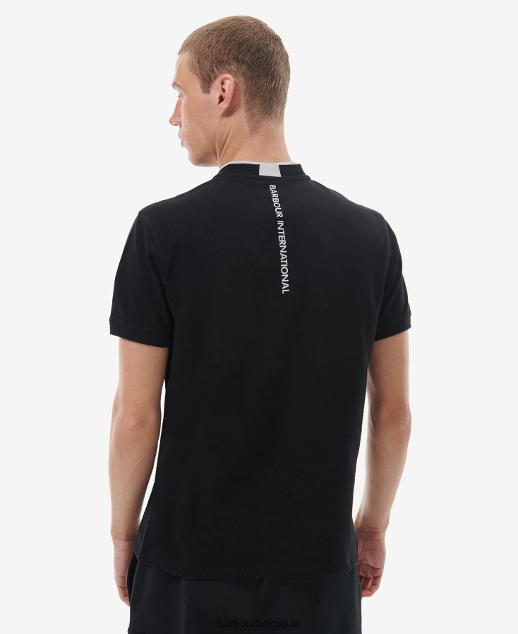 vêtements Barbour polo de sport lewis noir classique Hommes T2L6ZP675