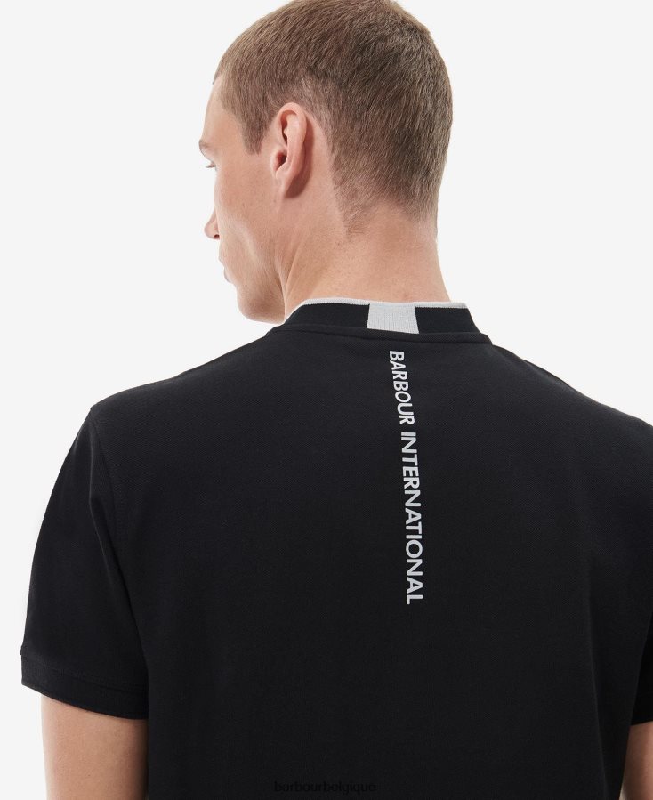 vêtements Barbour polo de sport lewis noir classique Hommes T2L6ZP675