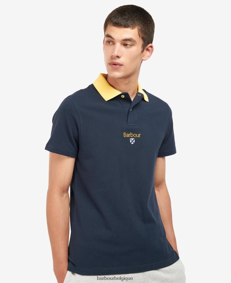 vêtements Barbour polo des fondateurs marine classique Hommes T2L6ZP630