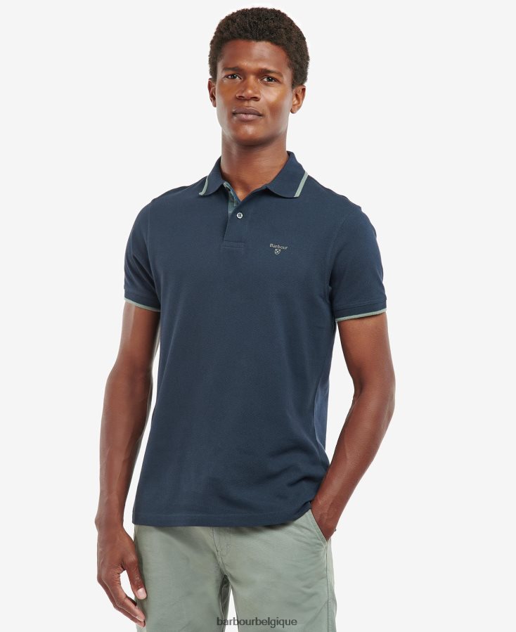 vêtements Barbour polo easington vert agave Hommes T2L6ZP684