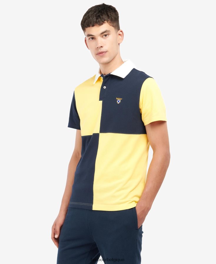 vêtements Barbour polo à empiècements clarendon marine classique Hommes T2L6ZP637