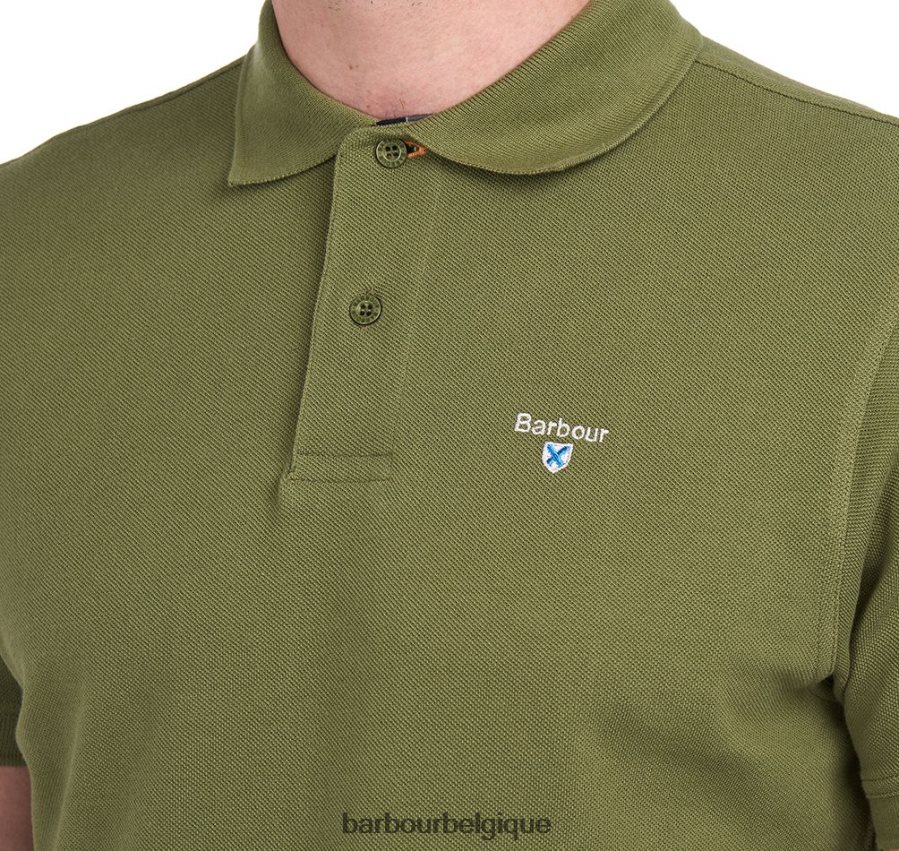 vêtements Barbour polo en piqué tartan Pierre noire Hommes T2L6ZP577