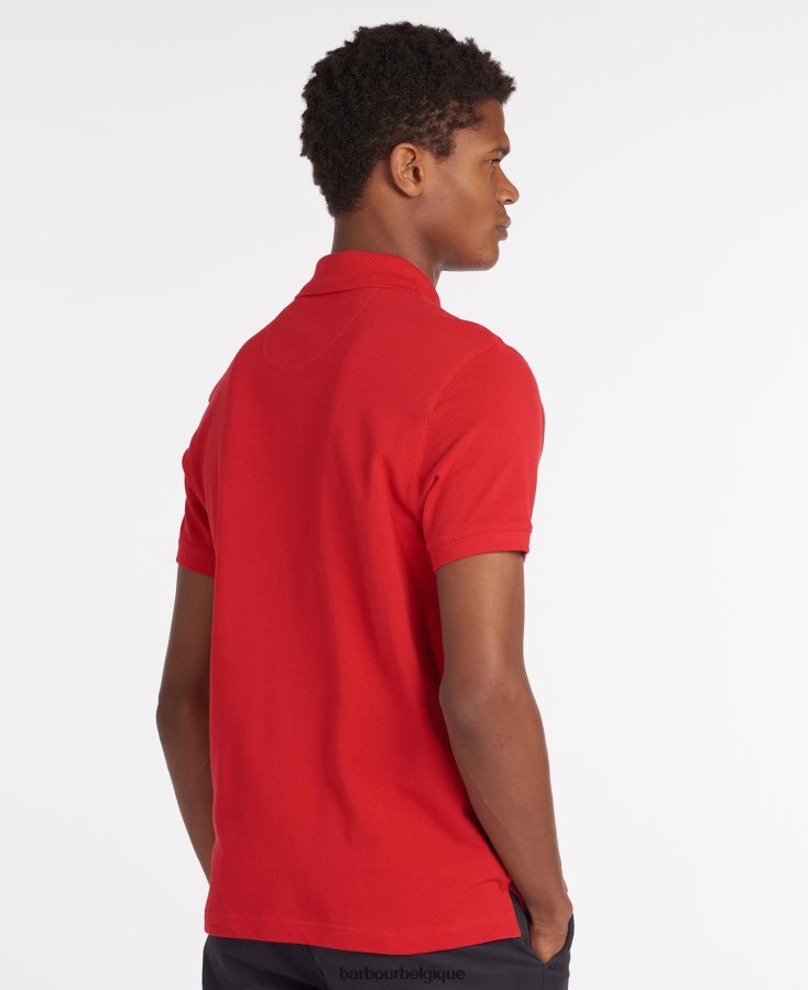 vêtements Barbour polo en piqué tartan blanc/pierre grise Hommes T2L6ZP734