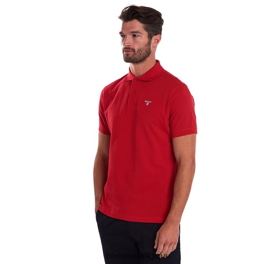 vêtements Barbour polo en piqué tartan blanc/pierre grise Hommes T2L6ZP734