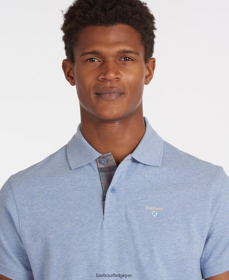 vêtements Barbour polo en piqué tartan grès Hommes T2L6ZP565