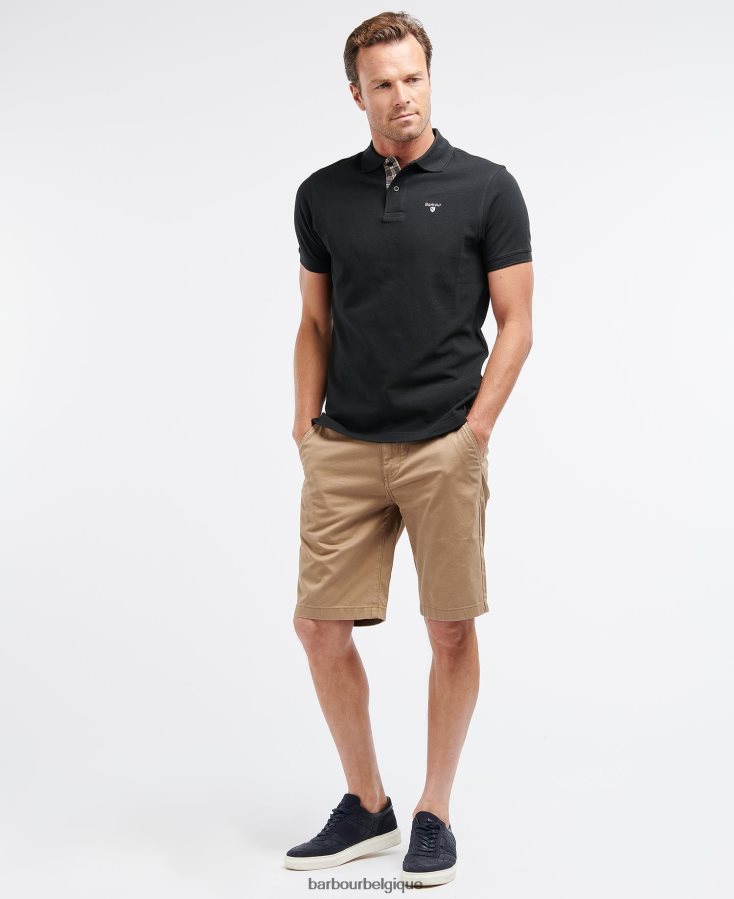 vêtements Barbour polo en piqué tartan grès Hommes T2L6ZP573