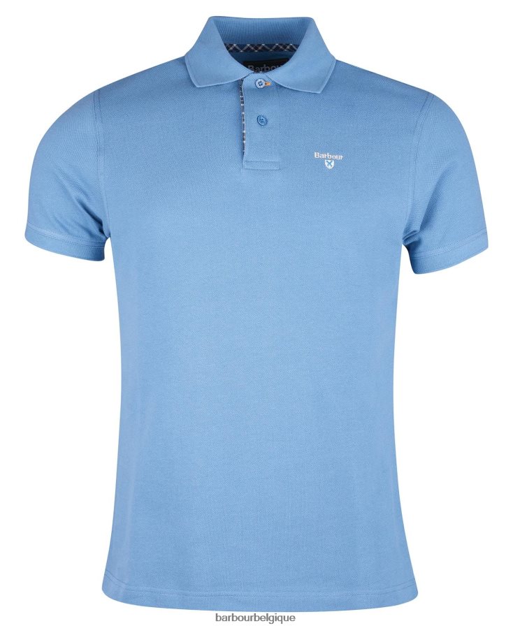 vêtements Barbour polo en piqué tartan grès Hommes T2L6ZP583