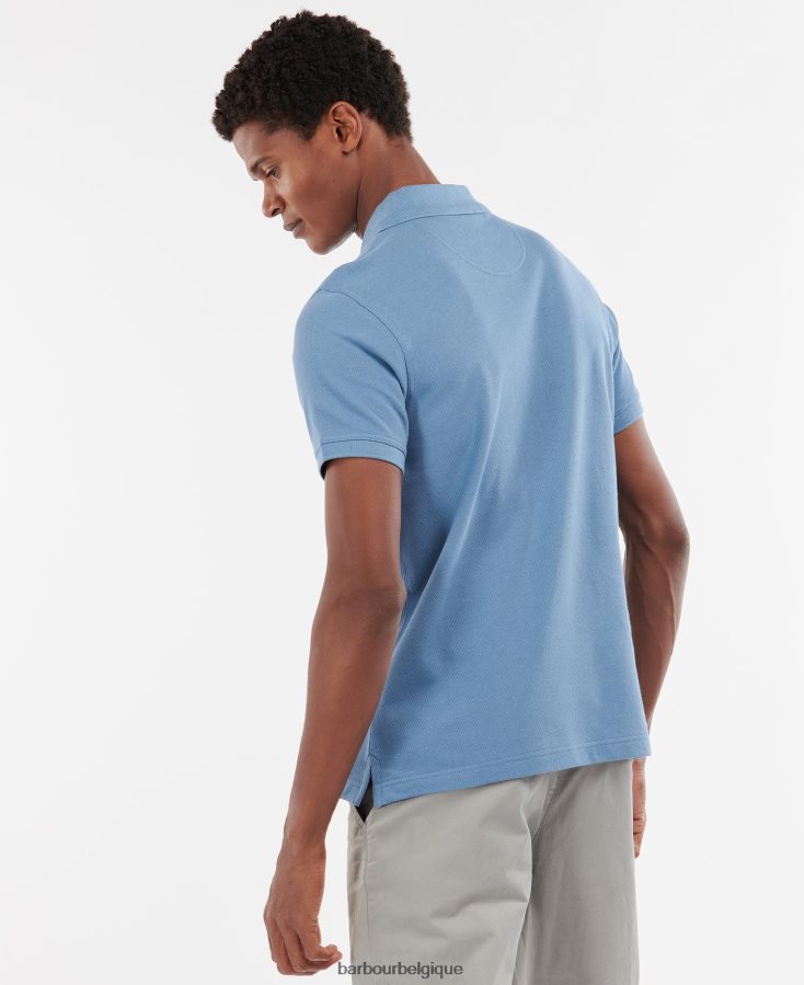 vêtements Barbour polo en piqué tartan grès Hommes T2L6ZP583