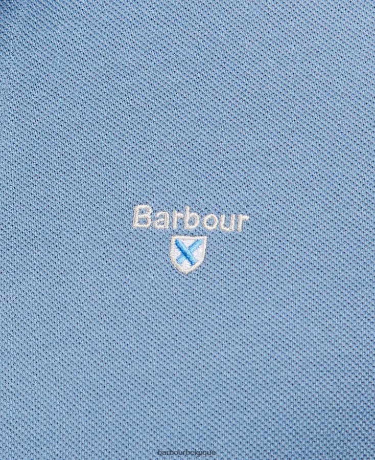 vêtements Barbour polo en piqué tartan grès Hommes T2L6ZP583