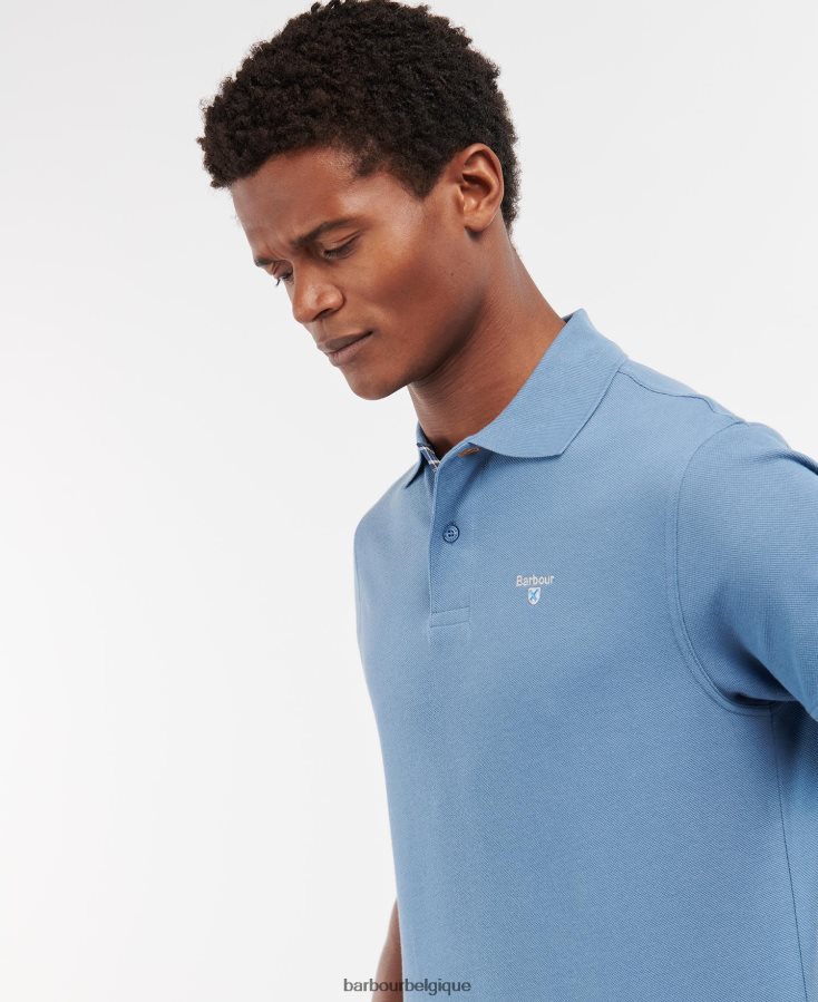 vêtements Barbour polo en piqué tartan grès Hommes T2L6ZP583