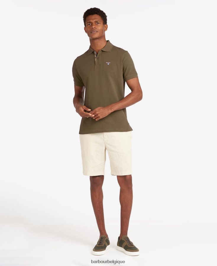 vêtements Barbour polo en piqué tartan noir/moderne Hommes T2L6ZP581