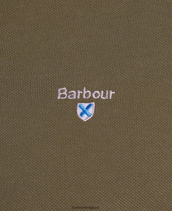 vêtements Barbour polo en piqué tartan noir/moderne Hommes T2L6ZP581