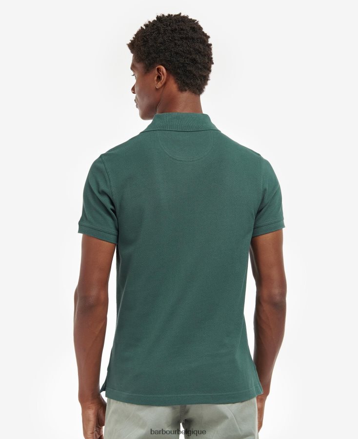 vêtements Barbour polo en piqué tartan pierre lavée Hommes T2L6ZP613