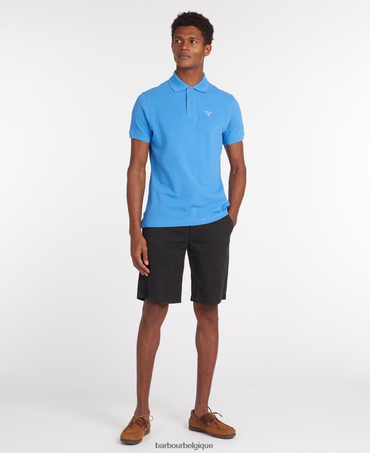 vêtements Barbour polo en piqué tartan vert de course Hommes T2L6ZP598