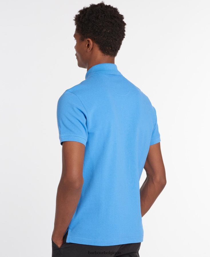 vêtements Barbour polo en piqué tartan vert de course Hommes T2L6ZP598