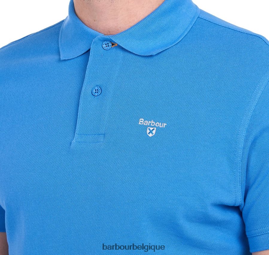 vêtements Barbour polo en piqué tartan vert de course Hommes T2L6ZP598