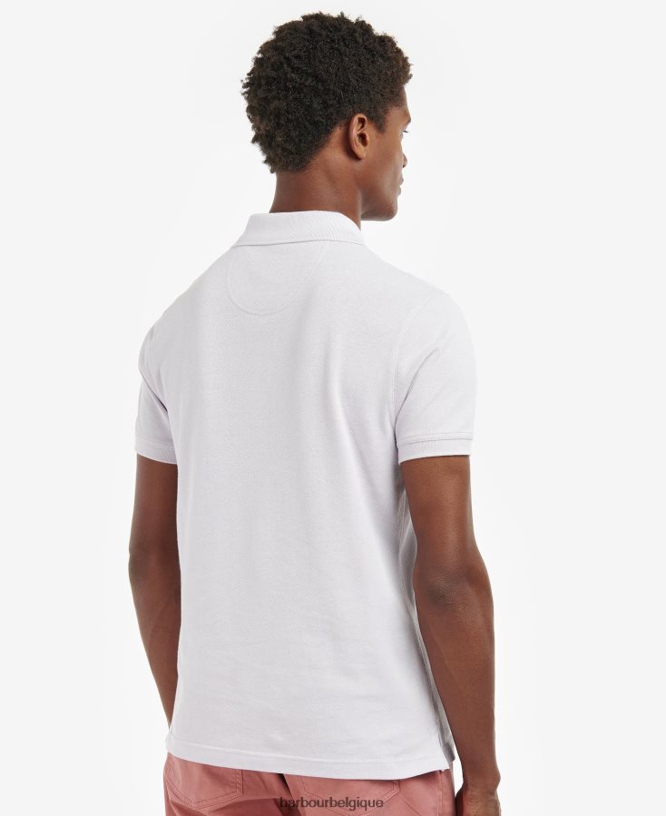 vêtements Barbour polo en piqué tartan vin Hommes T2L6ZP632