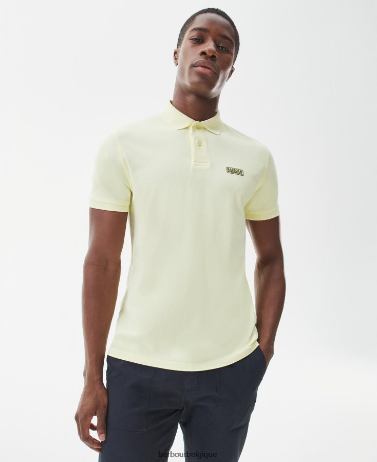 vêtements Barbour polo essentiel brume jaune Hommes T2L6ZP655