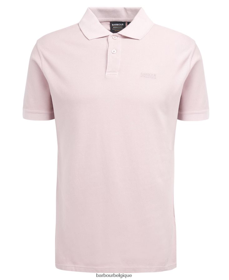 vêtements Barbour polo essentiel teint en pièce rose crépusculaire Hommes T2L6ZP691
