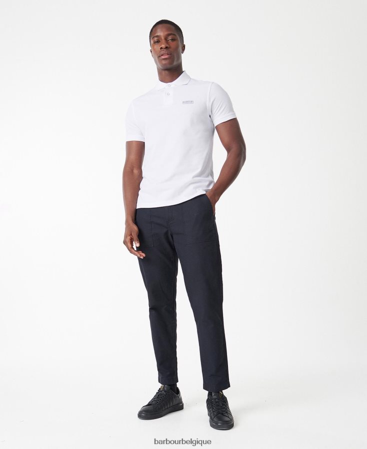 vêtements Barbour polo international essentiel international blanc Hommes T2L6ZP636