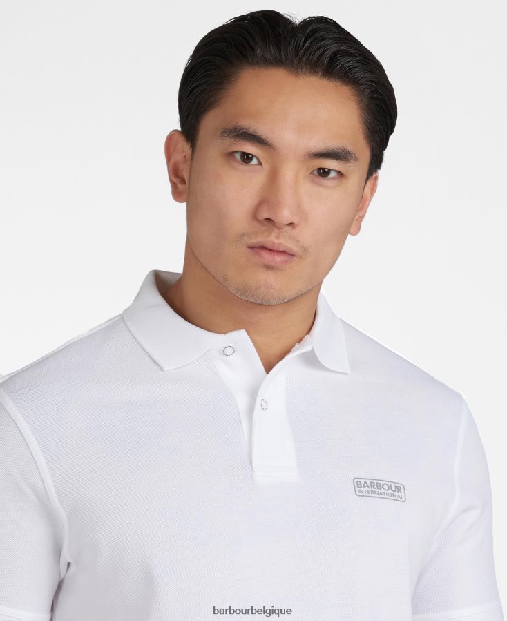 vêtements Barbour polo international essentiel international blanc Hommes T2L6ZP636