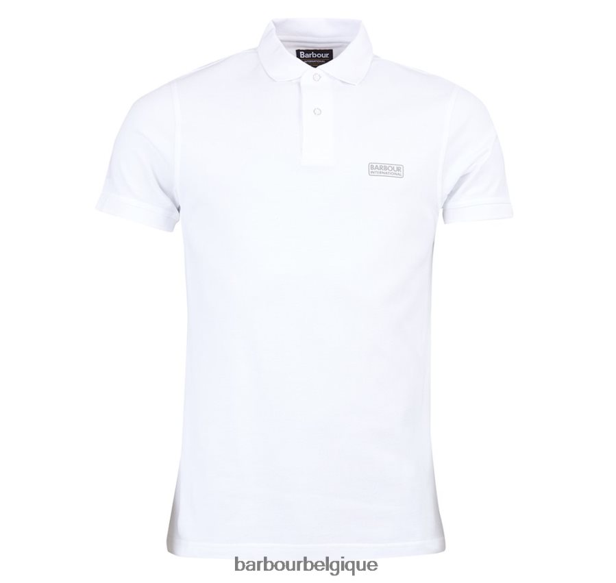 vêtements Barbour polo international essentiel international blanc Hommes T2L6ZP636
