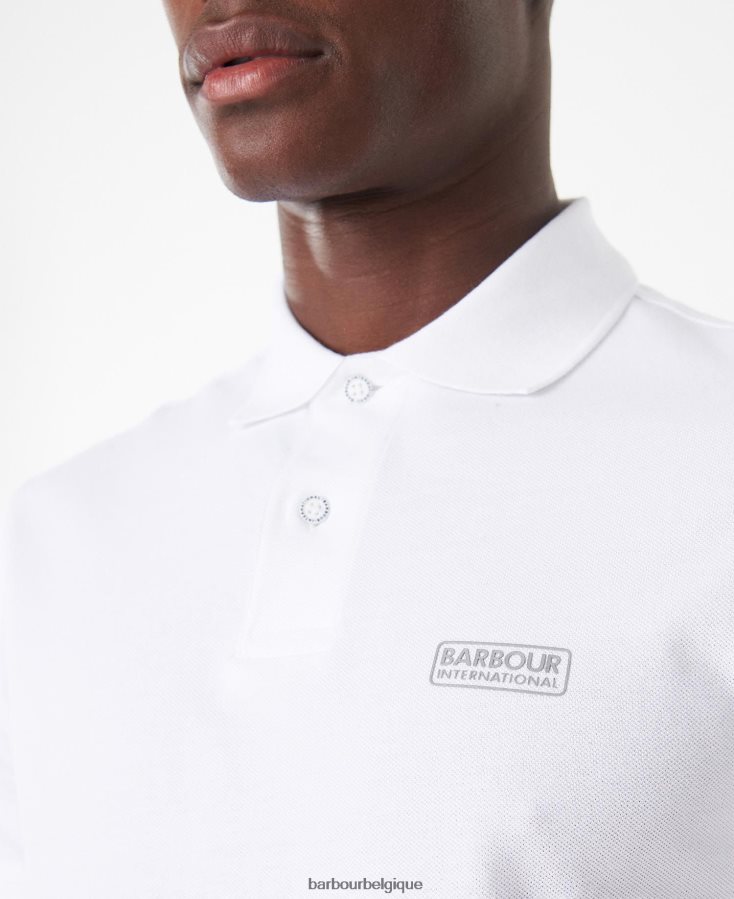 vêtements Barbour polo international essentiel international blanc Hommes T2L6ZP636