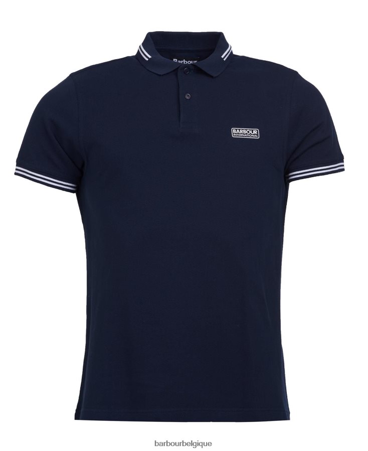vêtements Barbour polo international liseré essentiel noir Hommes T2L6ZP557