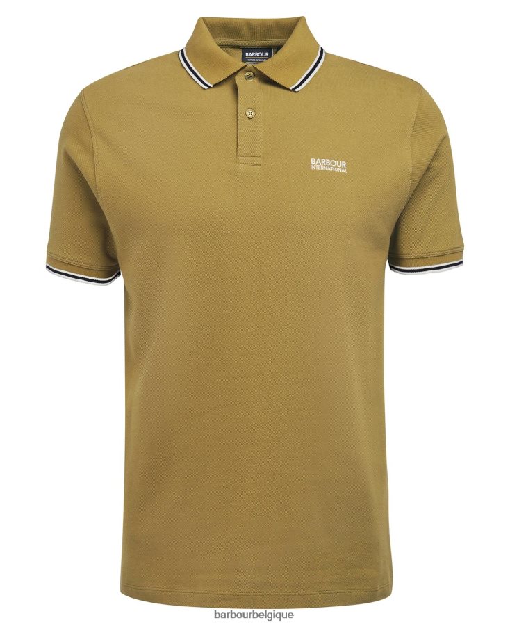 vêtements Barbour polo à liseré cavalier olive d\'archives Hommes T2L6ZP671