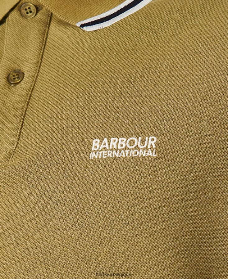 vêtements Barbour polo à liseré cavalier olive d\'archives Hommes T2L6ZP671