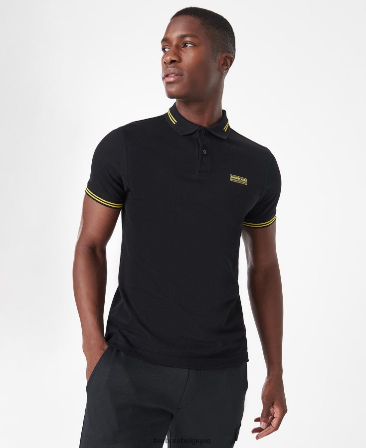 vêtements Barbour polo à liseré essentiel international écorce de moutarde Hommes T2L6ZP623