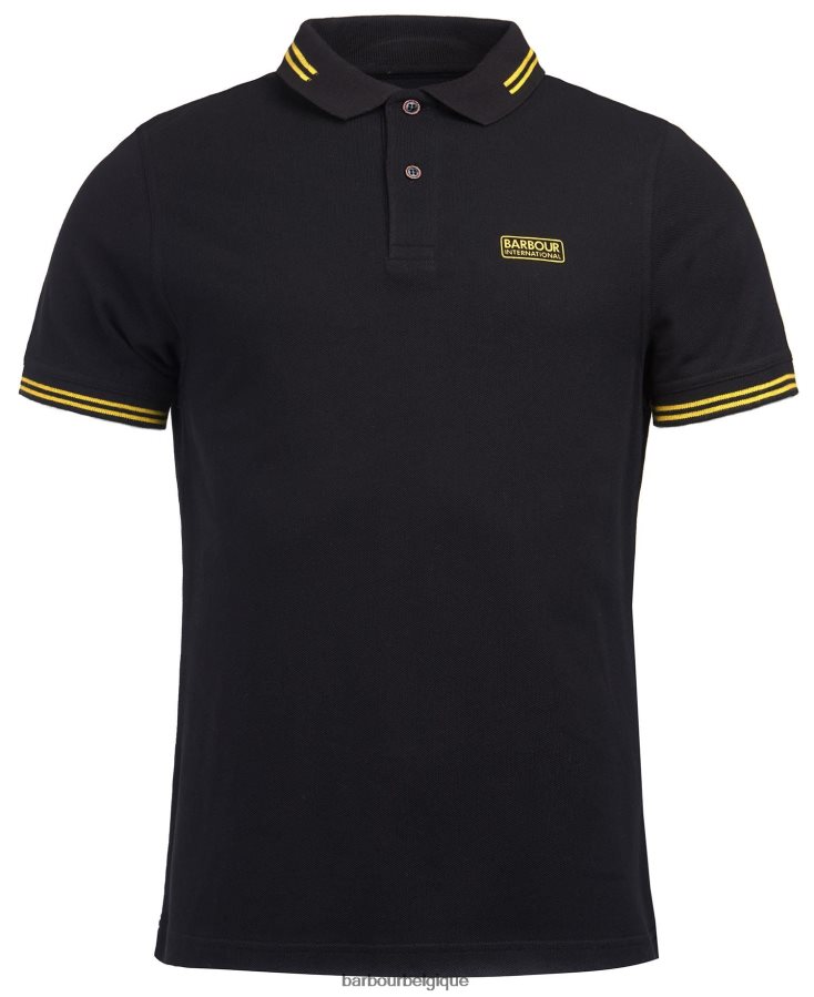 vêtements Barbour polo à liseré essentiel international écorce de moutarde Hommes T2L6ZP623