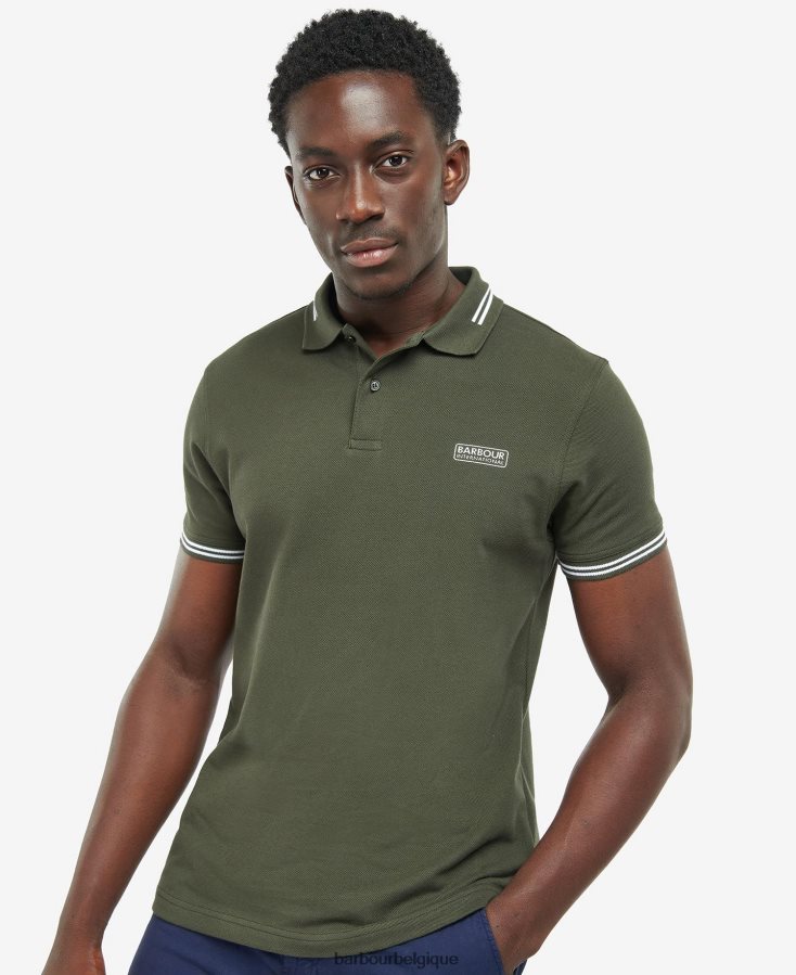vêtements Barbour polo à liseré essentiel mauve Hommes T2L6ZP614