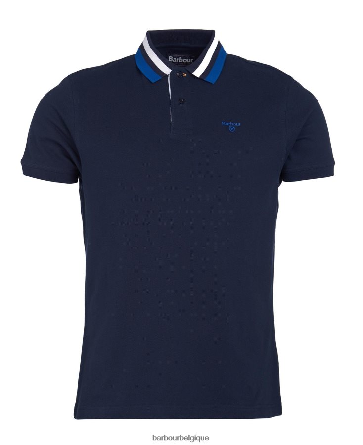 vêtements Barbour polo à liseré hawkeswater poudre bleue Hommes T2L6ZP673
