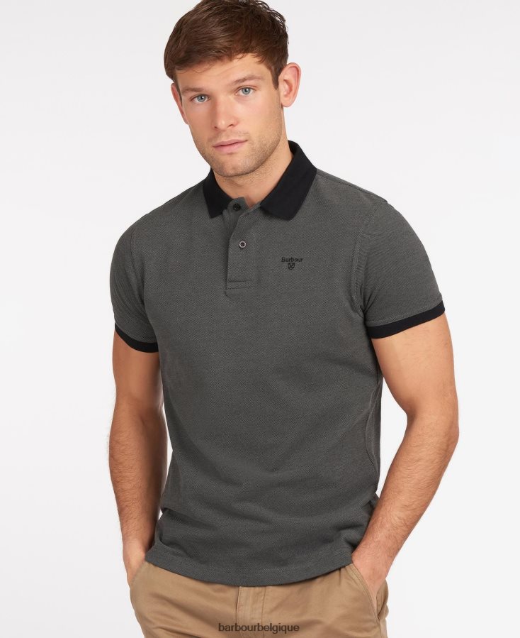 vêtements Barbour polo mélange de sports olive foncé Hommes T2L6ZP569