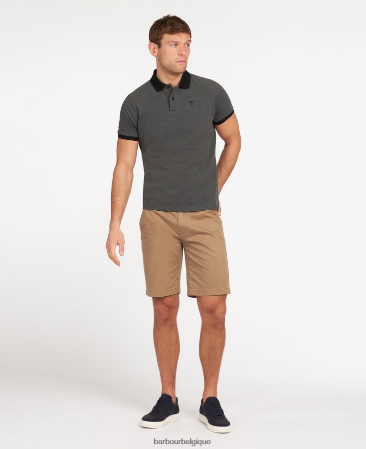 vêtements Barbour polo mélange de sports olive foncé Hommes T2L6ZP569