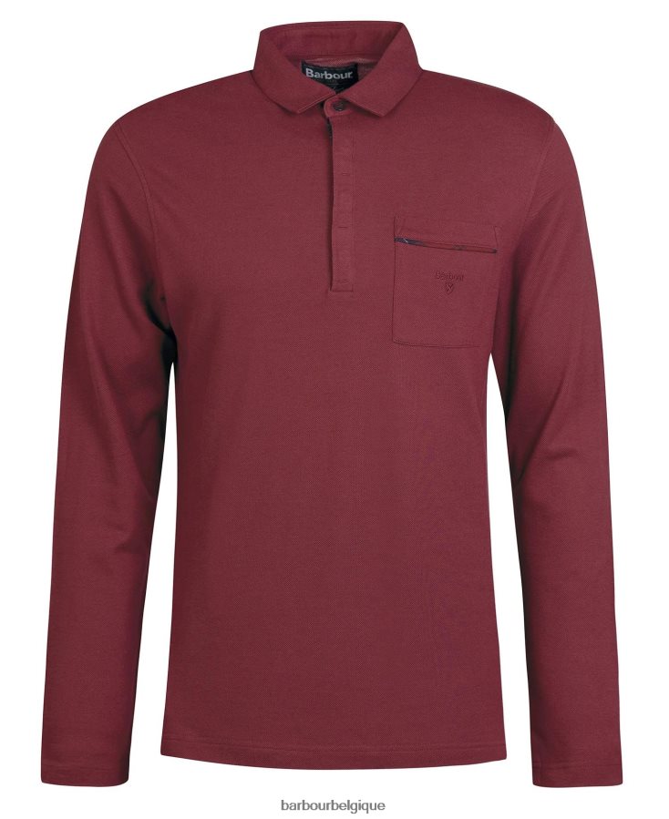 vêtements Barbour polo à manches longues adie dk bordeaux Hommes T2L6ZP688