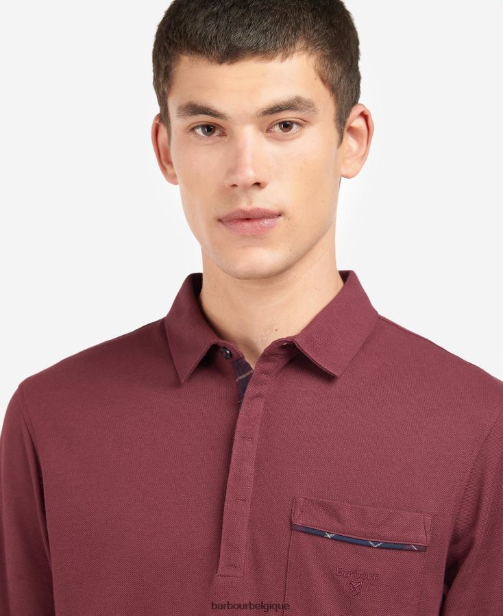 vêtements Barbour polo à manches longues adie dk bordeaux Hommes T2L6ZP688