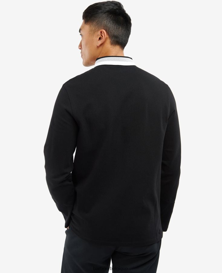 vêtements Barbour polo à manches longues adisham blanc Hommes T2L6ZP681